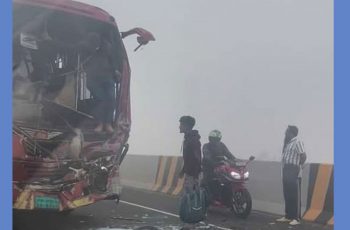 ঘন কুয়াশায় এক্সপ্রেসওয়েতে ৭ যানবাহনের সংর্ঘষ, আহত ৫